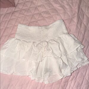 SHEIN White Ruffled Mini Skirt